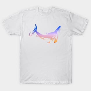 Humpback Whale In Sunset Colors T-Shirt